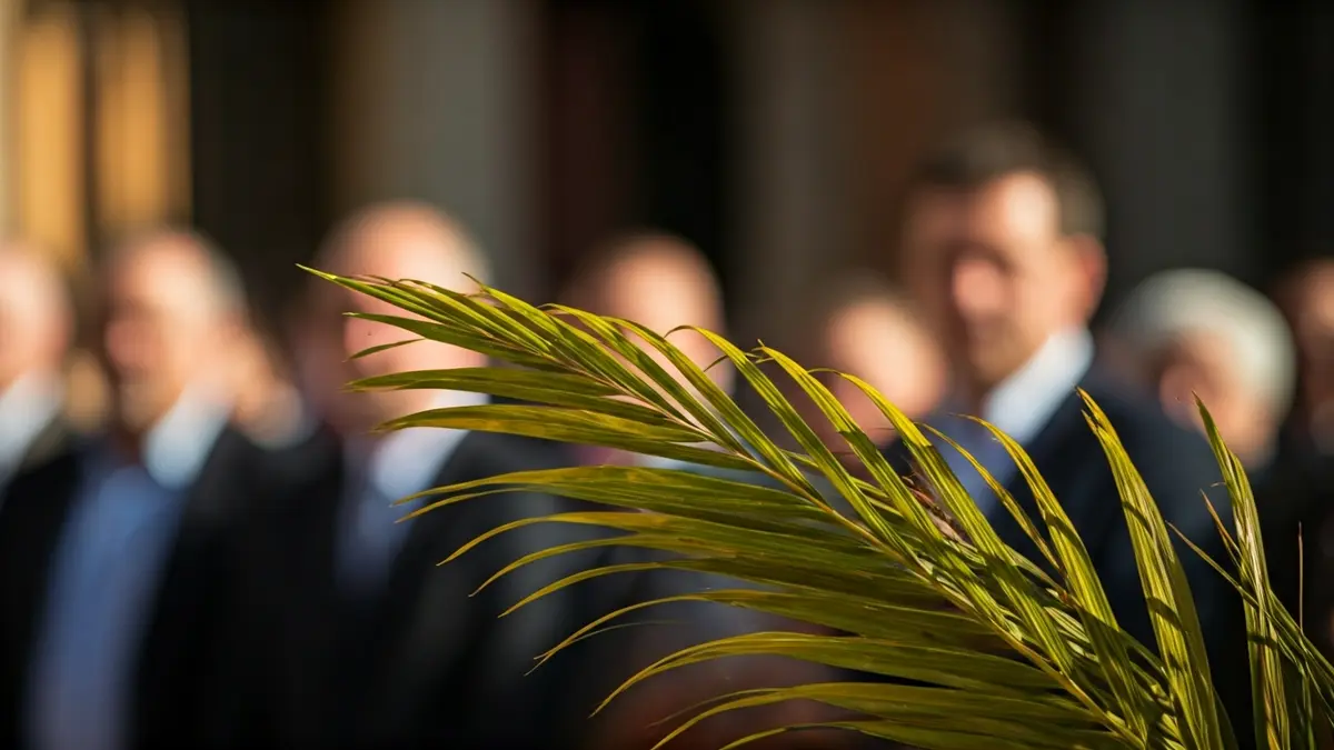 Generic image of palm blessing during Holy Week.