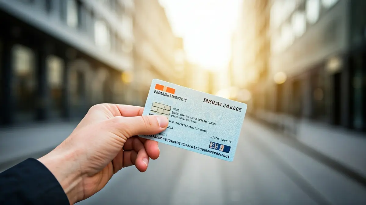 Imatge genèrica d'una mà sostenint un carnet de conduir nou.