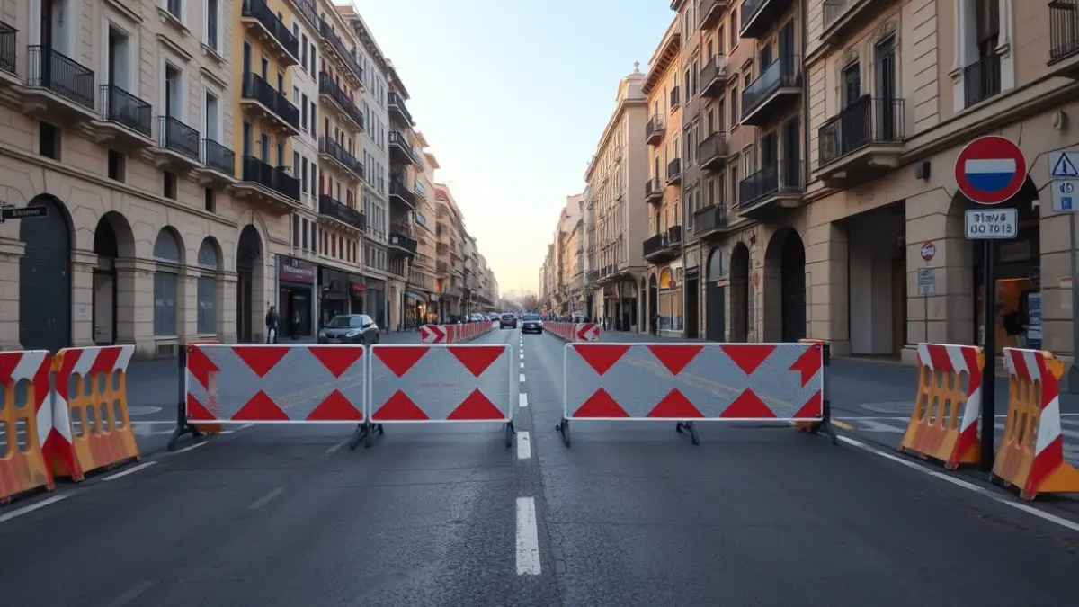 Imatge genèrica d'una reordenació del trànsit en el centre d'una ciutat mediterrània.