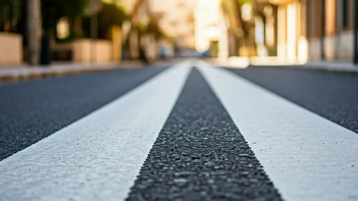 Imatge genèrica de passos de vianants acabats de pintar en una ciutat mediterrània.