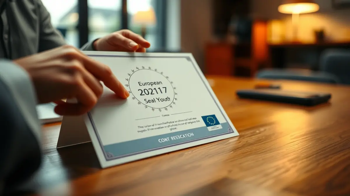 Generic image of a European Quality Seal for Youth Information.