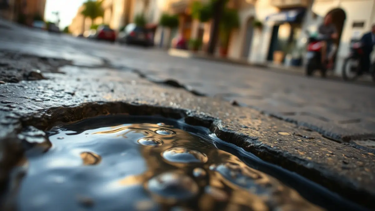 Imatge genèrica d'aigua estancada en un embornal, un punt de cria habitual per a mosquits.