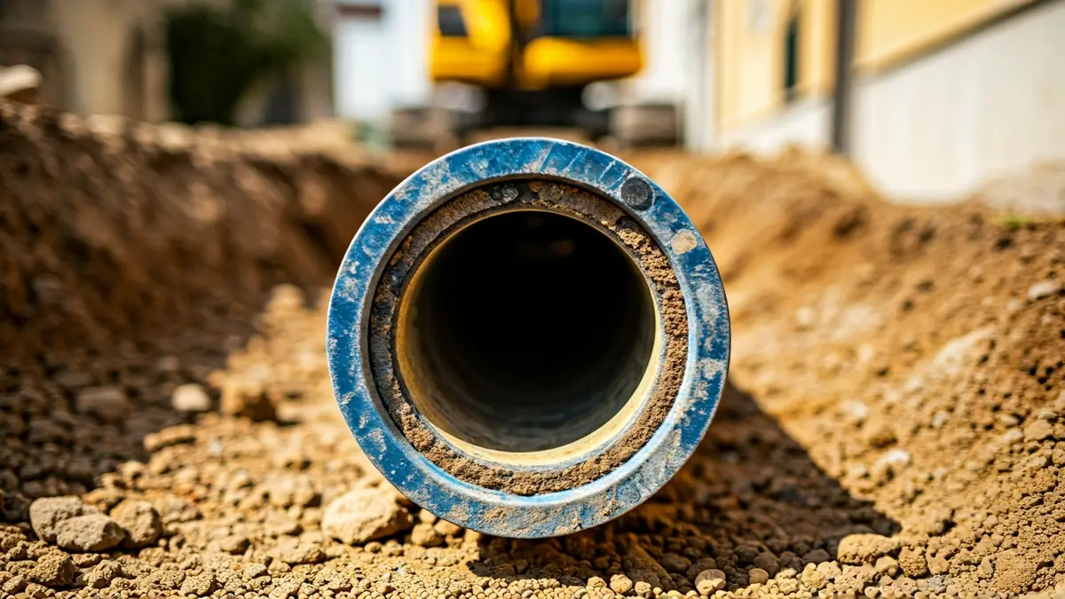 Imatge genèrica de canonades d'aigua en obres de renovació.
