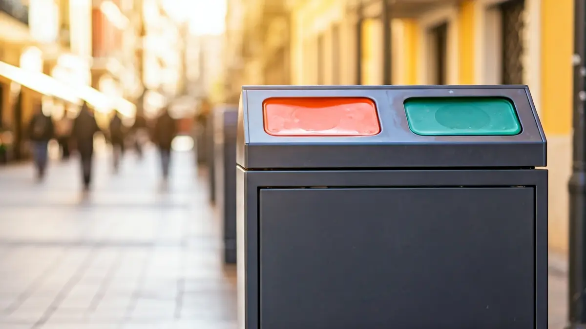 Imatge genèrica d'un punt net de proximitat amb compartiments per a diferents residus.