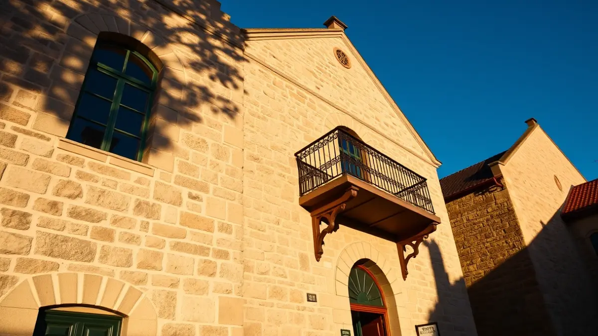 Facade of Almassora's House of Culture, with afternoon light.