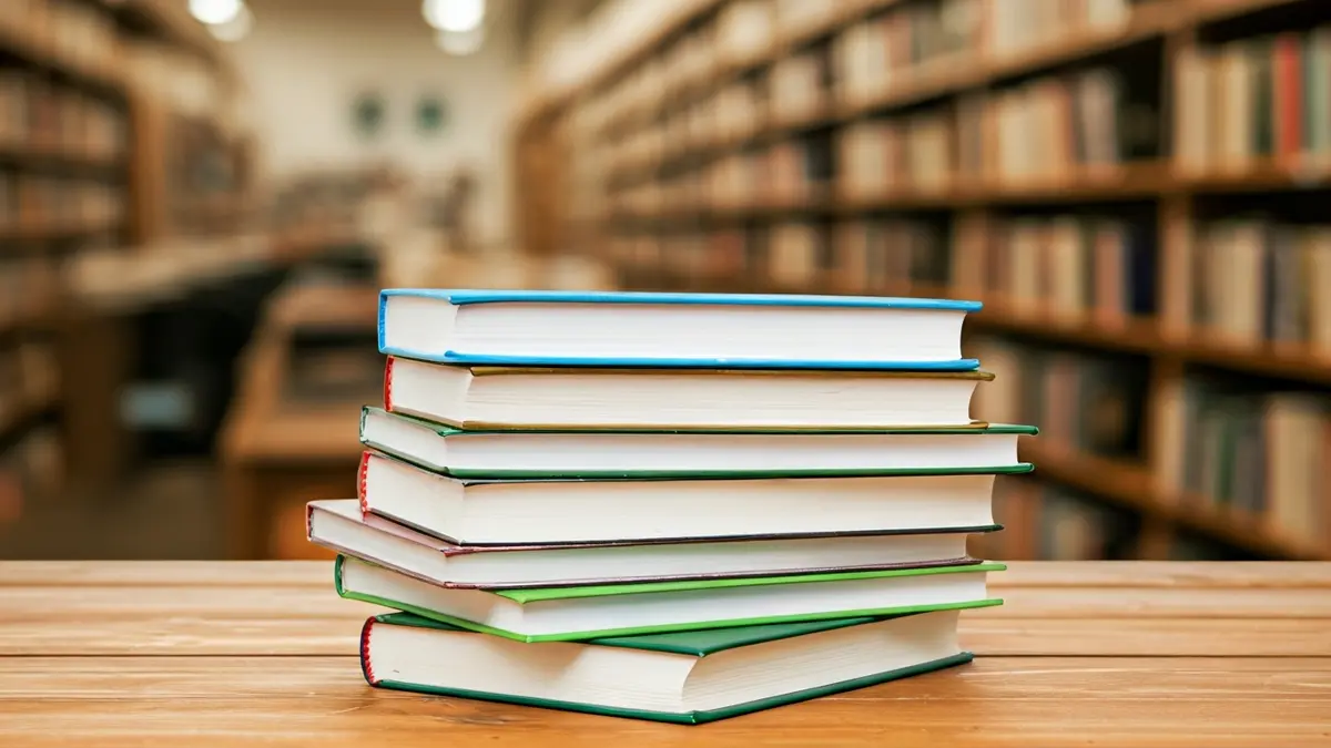 Imatge genèrica de llibres infantils en una biblioteca, amb cobertes de colors i llum càlida.