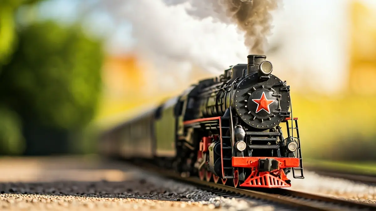 Imatge genèrica d'una locomotora de tren a escala amb vapor.