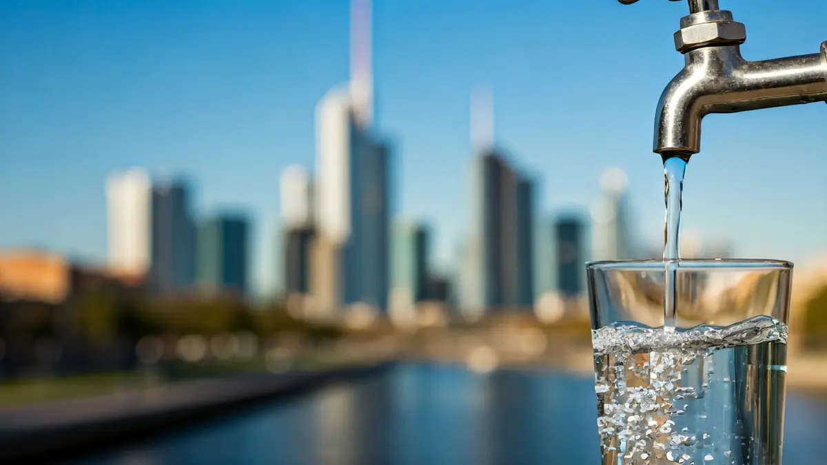 Generic image of water flowing from a tap, symbolizing water reuse and hydric sustainability.