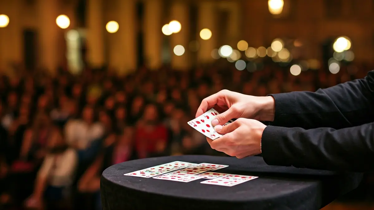 Imatge genèrica d'unes mans de mag fent un truc de cartes.