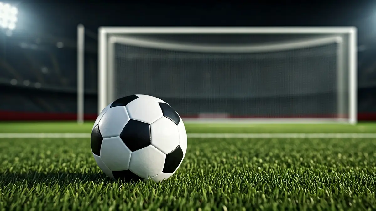 Imatge genèrica d'una pilota de futbol en la gespa d'un estadi.