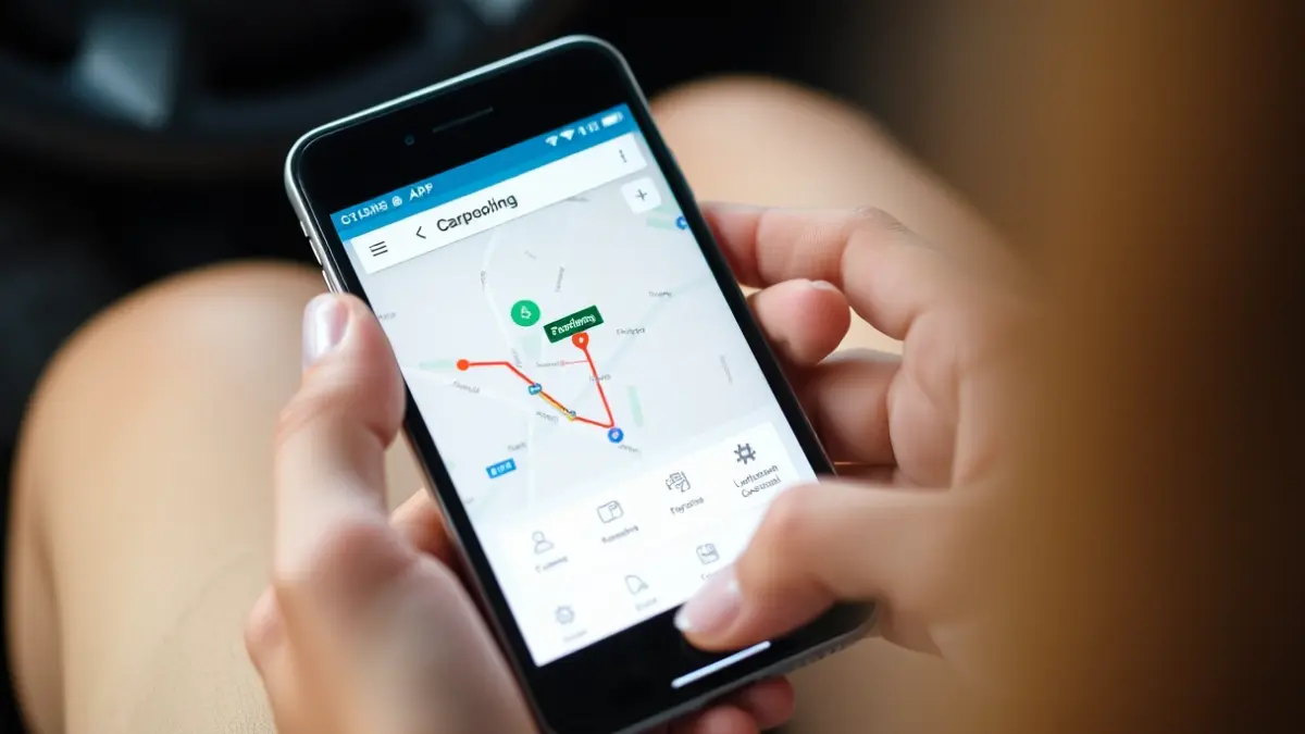 Imatge genèrica d'una aplicació de cotxe compartit en un telèfon mòbil.