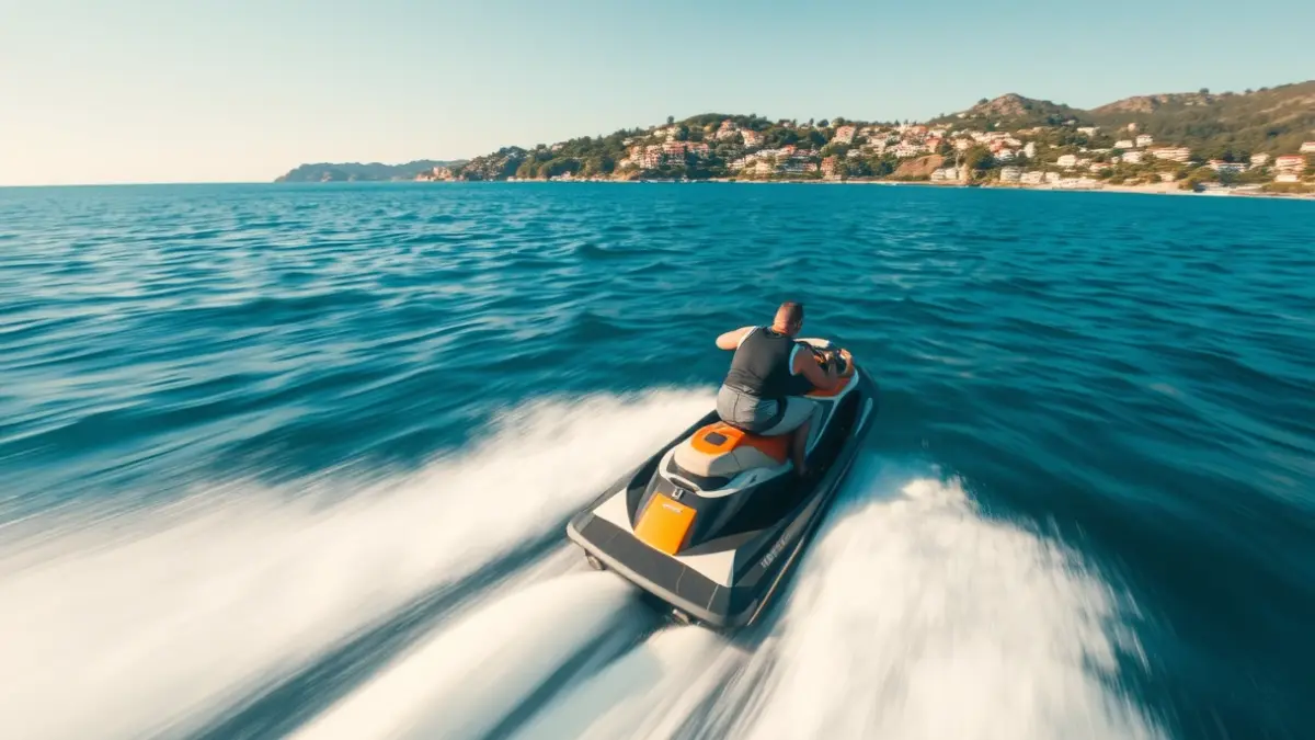 Imatge genèrica d'una carrera de motos d'aigua en la costa de Borriana.
