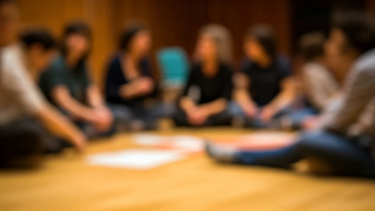 Imatge genèrica d'una sessió de taller familiar amb adults i xiquets interactuant.