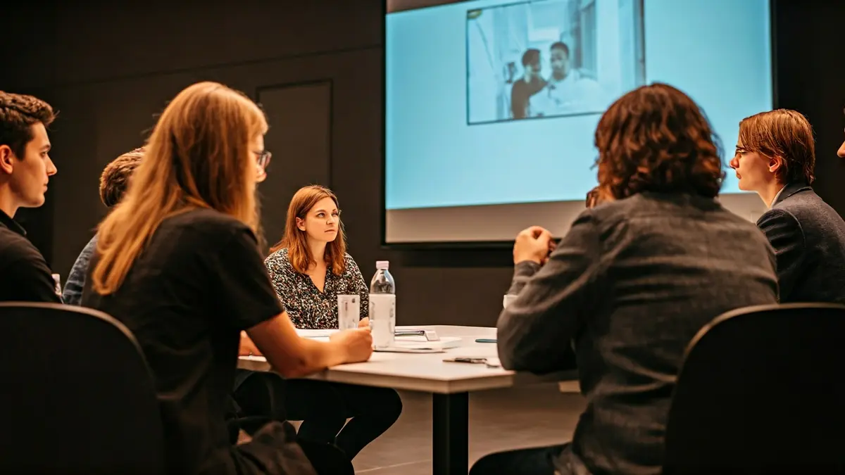 Imatge d'una xarrada informativa en una sala amb persones de diverses edats.