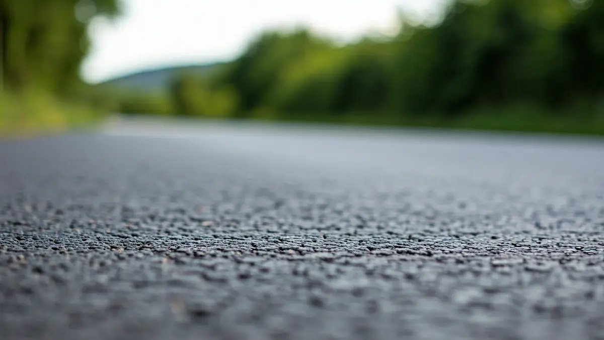 Generic image of a recently asphalted road section with small repair patches.