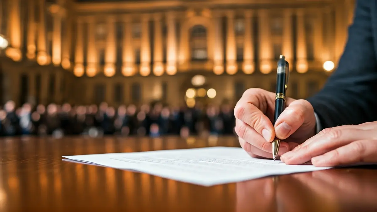 Imatge genèrica de mans signant documents, representant l'aprovació d'un pressupost municipal.