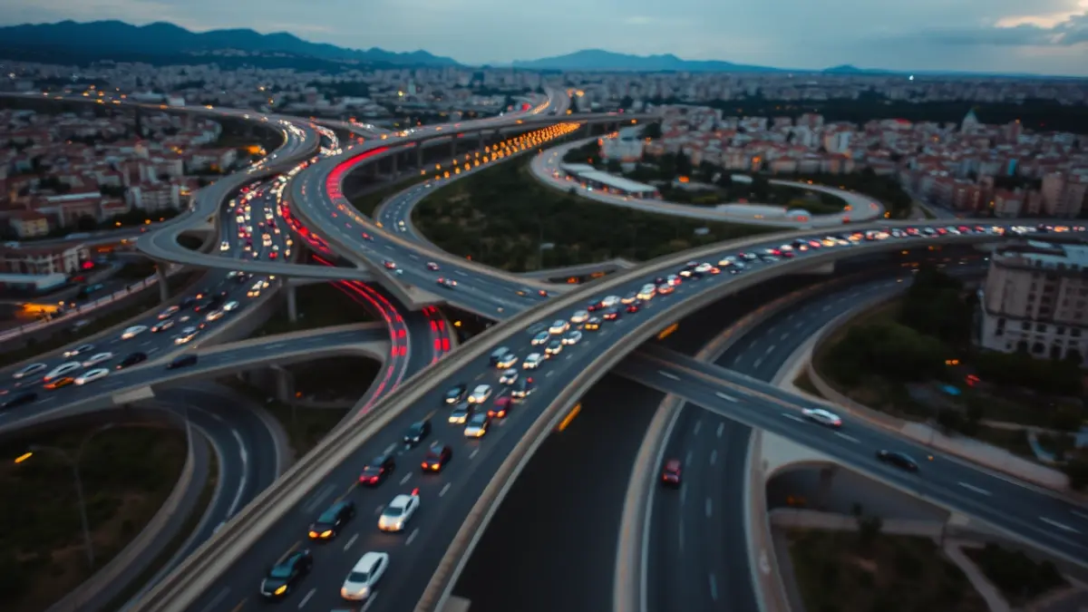 Imatge genèrica d'un embús de trànsit en una autopista amb molts cotxes.