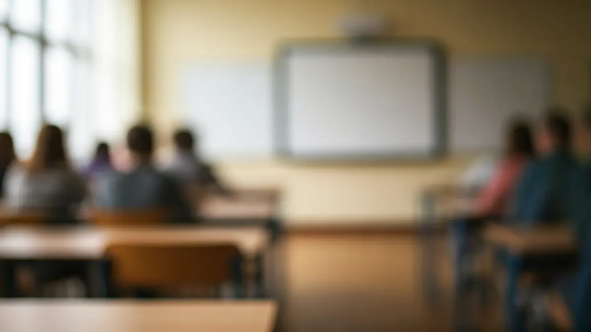 Imatge genèrica d'una aula buida amb llum natural.