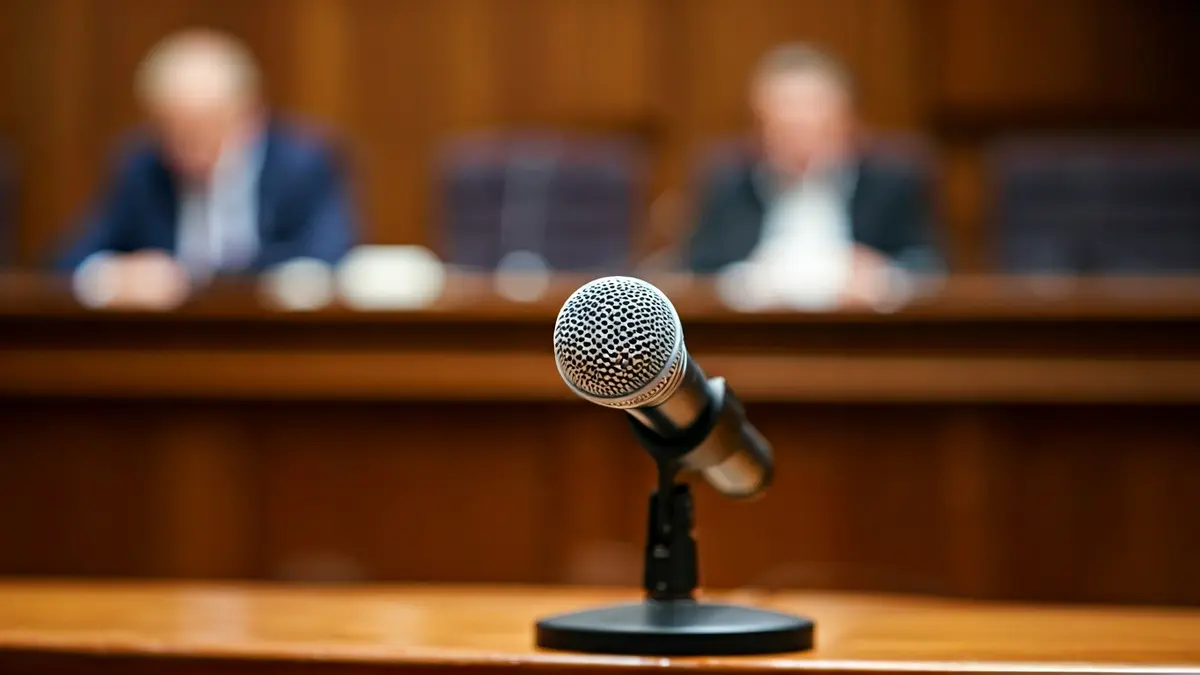 Imatge genèrica d'un micròfon en un faristol, simbolitzant un debat polític o una sessió plenària.