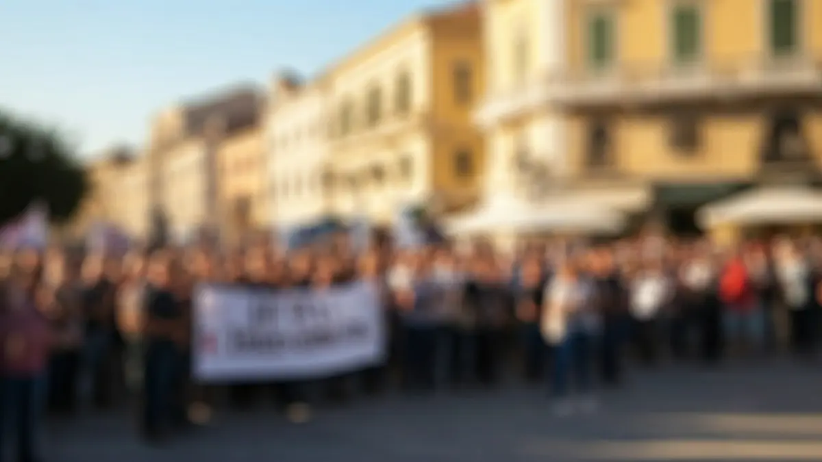 Imatge genèrica d'una concentració de persones en una plaça.
