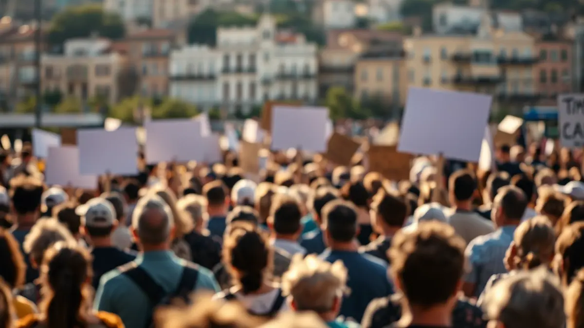 Imagen genérica de una concentración de personas en un espacio público.