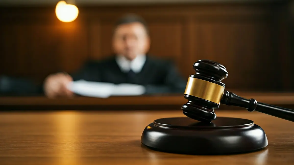 Imatge genèrica d'un martell de jutge sobre una taula de fusta, simbolitzant una sentència judicial.