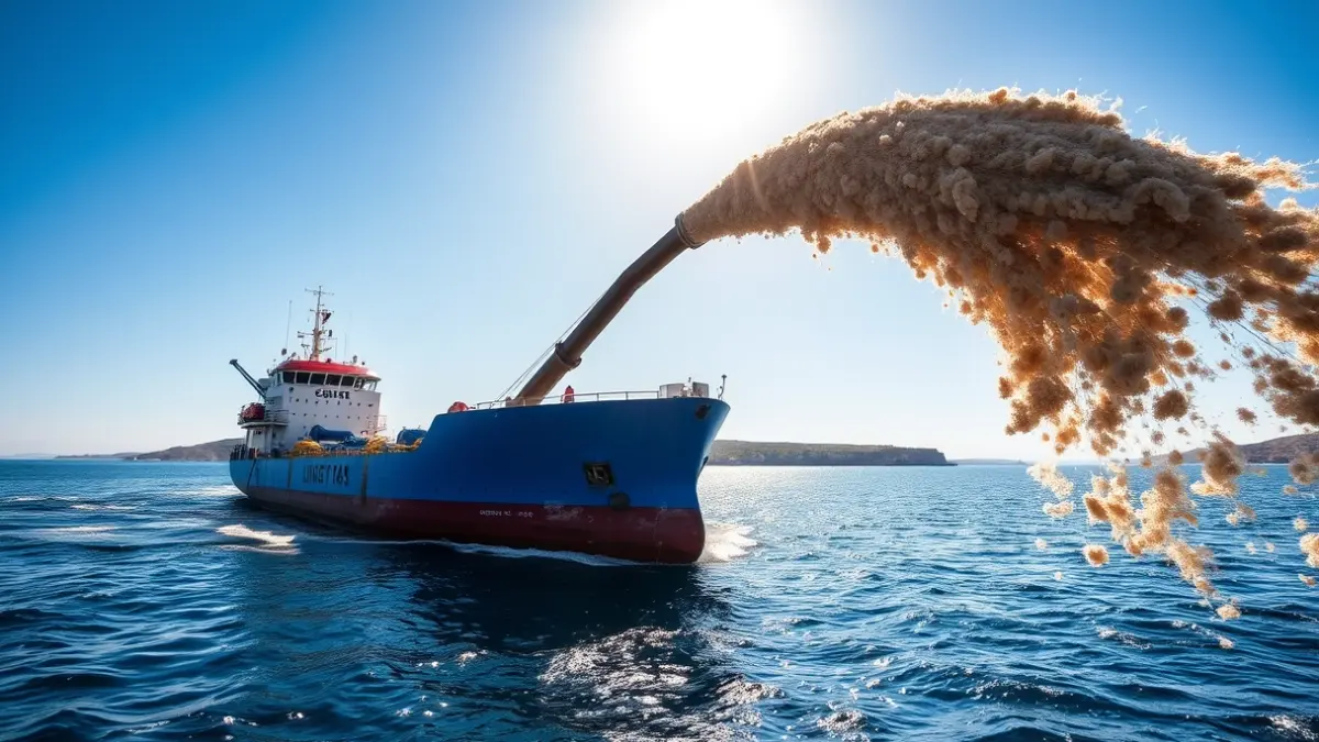 Generic image of sand dredging on the Valencian coast.