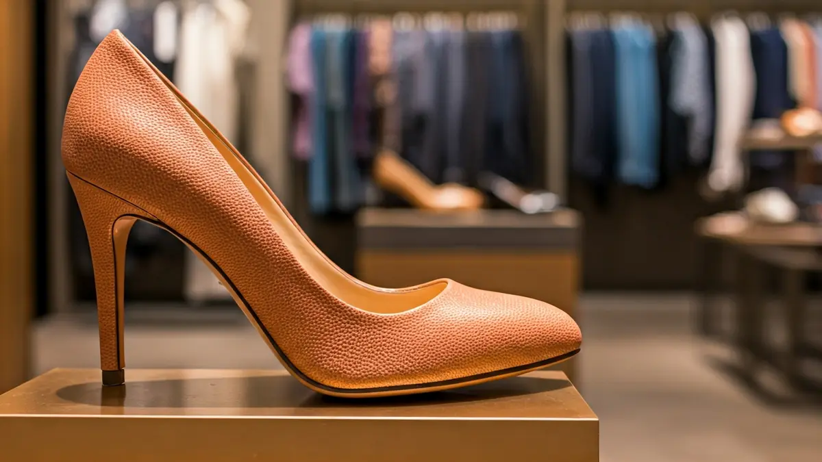 Imatge genèrica d'una sabata de tacó en una tenda de moda.