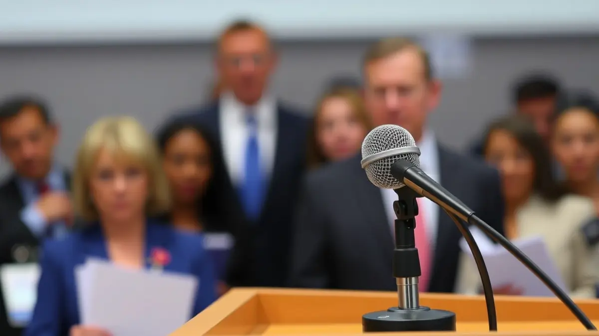 Imatge genèrica d'un micròfon en un faristol, representant una declaració pública o un acte polític.