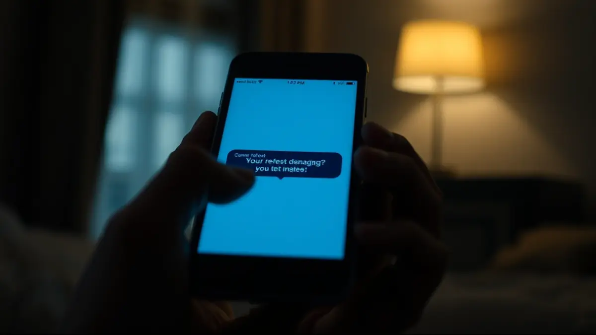 Imatge genèrica d'un telèfon mòbil amb un missatge de text, representant una ciberestafa.