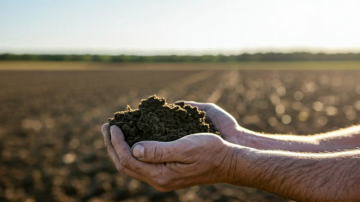 Generic image of hands working in a field, symbolizing labor exploitation.
