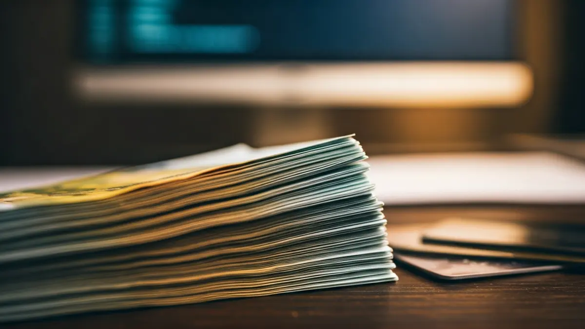 Generic image of money and credit cards, symbolizing a banking scam.