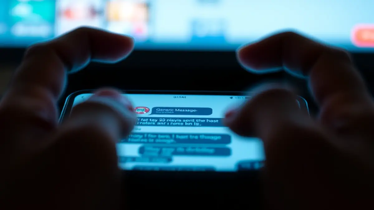 Generic image of a mobile phone with a messaging app, representing a scam.