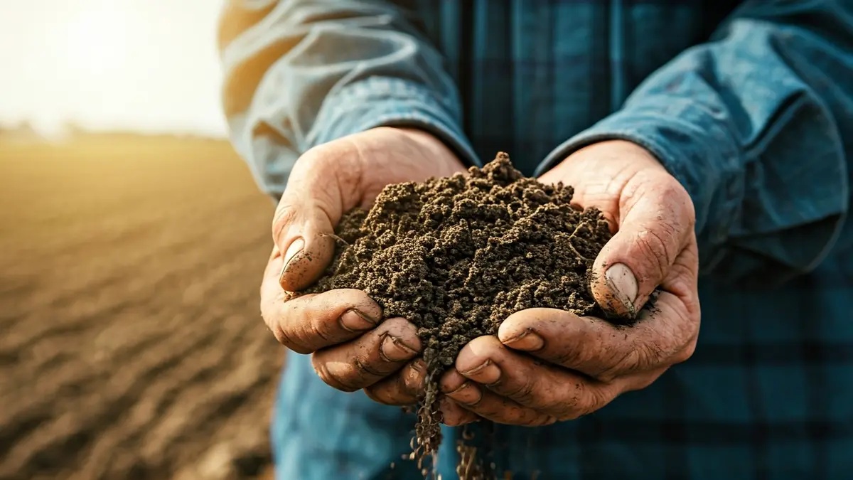 Imatge genèrica de mans de treballadors agrícoles amb terra, simbolitzant l'explotació laboral.
