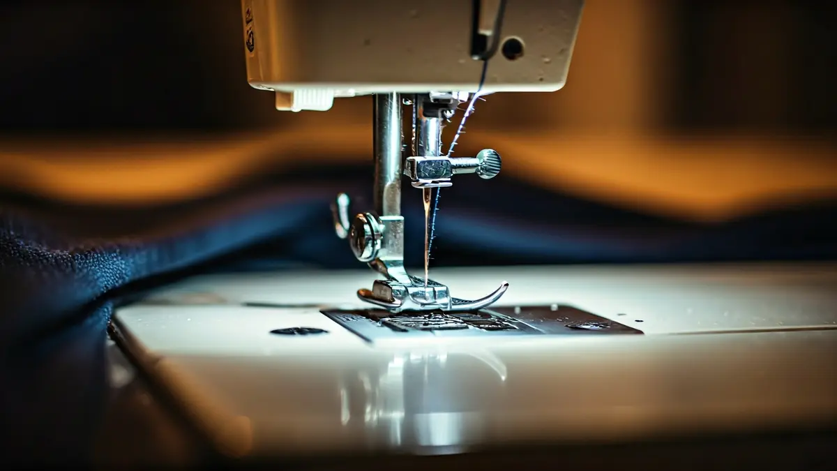 Imagen genérica de una máquina de coser en un taller textil.