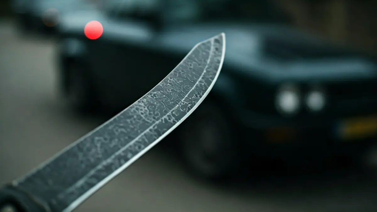 Image of a machete, weapon used in the assault.
