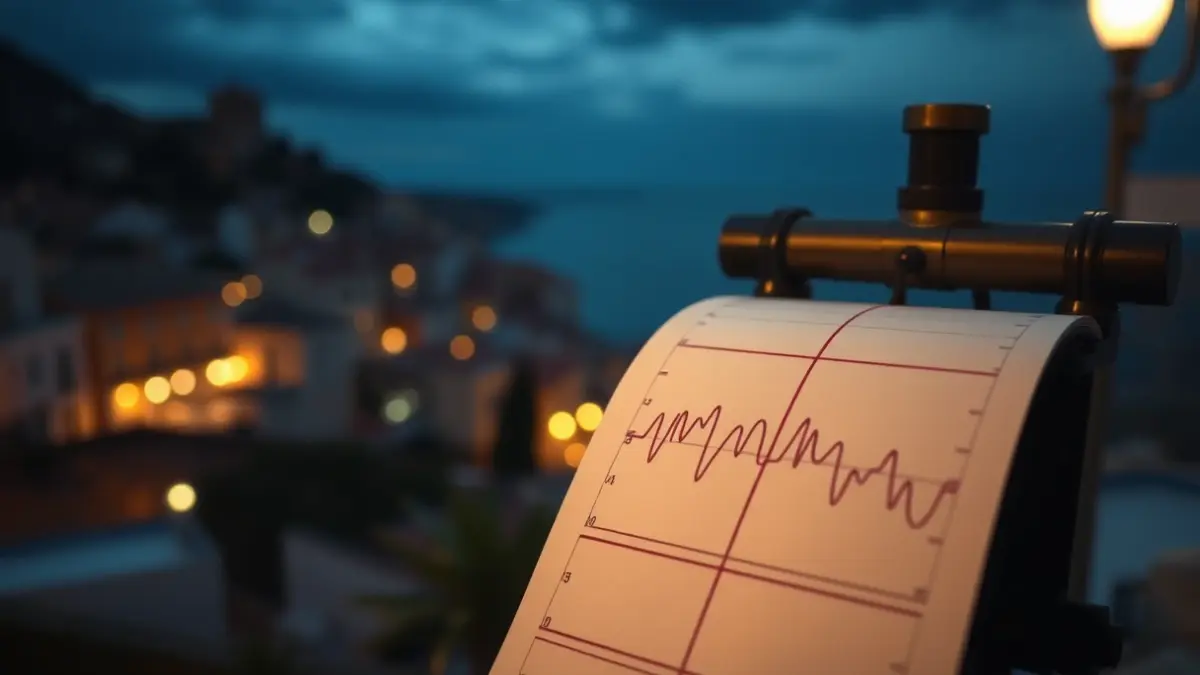 Generic image of a seismograph recording an earthquake in a Valencian town.