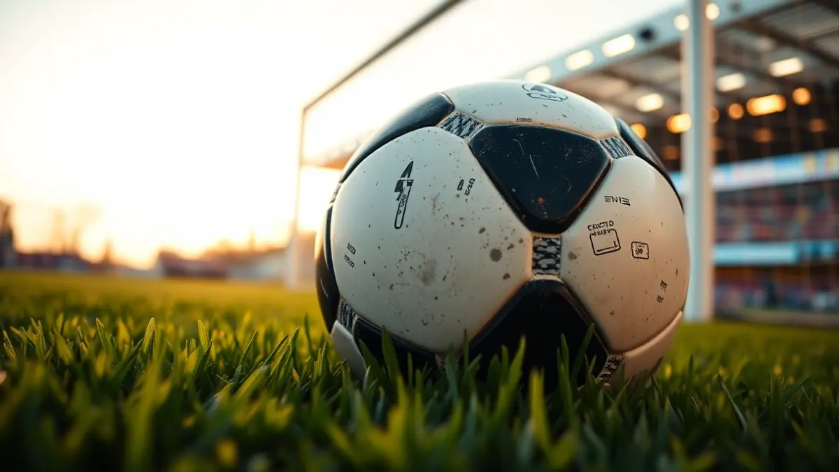 Imatge genèrica d'una pilota de futbol en la gespa d'un estadi.