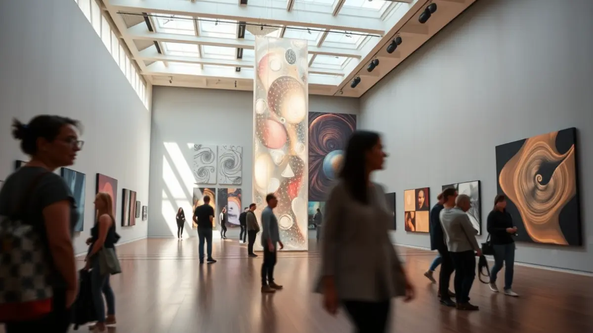 Imatge d'una instal·lació sonora interactiva en un espai cultural modern.