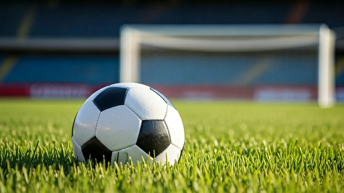 Imagen genérica de un balón de fútbol sobre el césped de un campo.