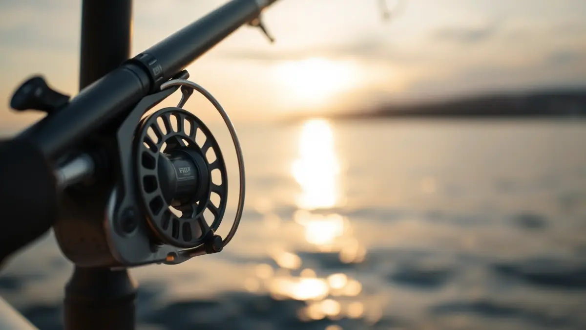 Imatge genèrica d'una canya de pesca amb el mar de fons.
