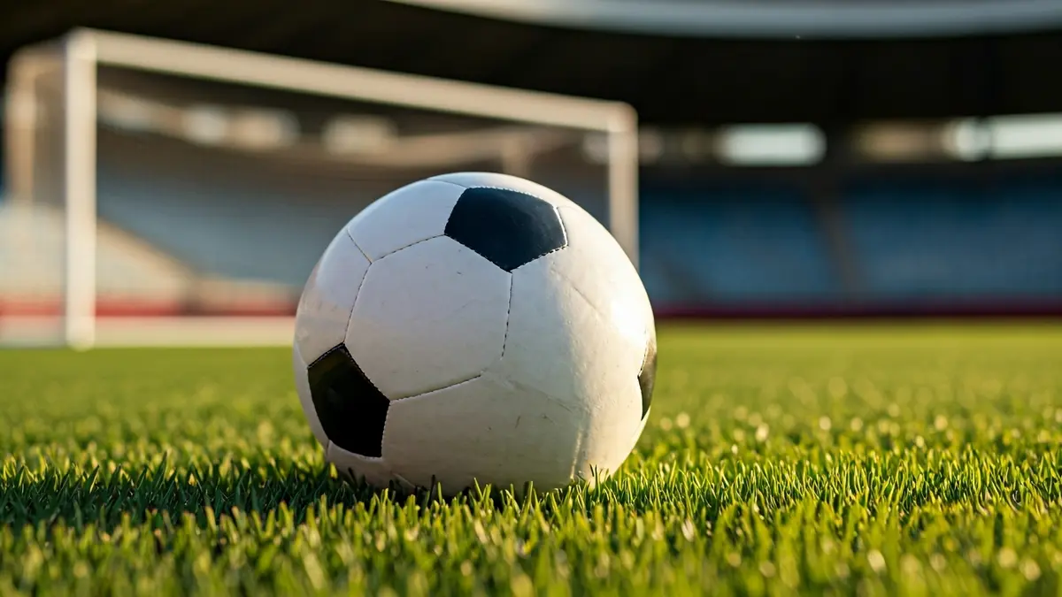 Imatge genèrica d'una pilota de futbol sobre la gespa d'un camp.