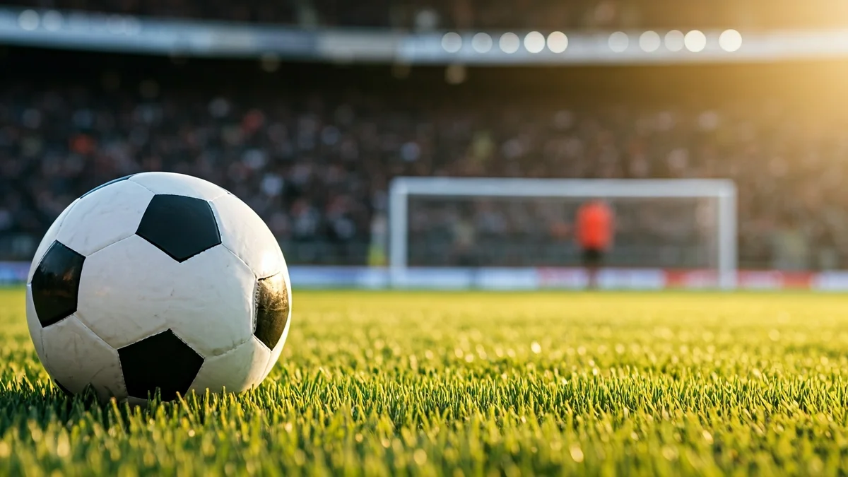 Imatge genèrica d'una pilota de futbol sobre la gespa d'un camp.