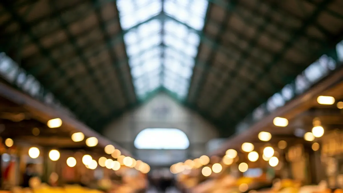 Imatge genèrica d'il·luminació LED moderna en un mercat.