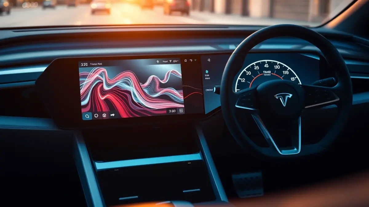 Generic image of a modern electric vehicle interior with a touchscreen display.