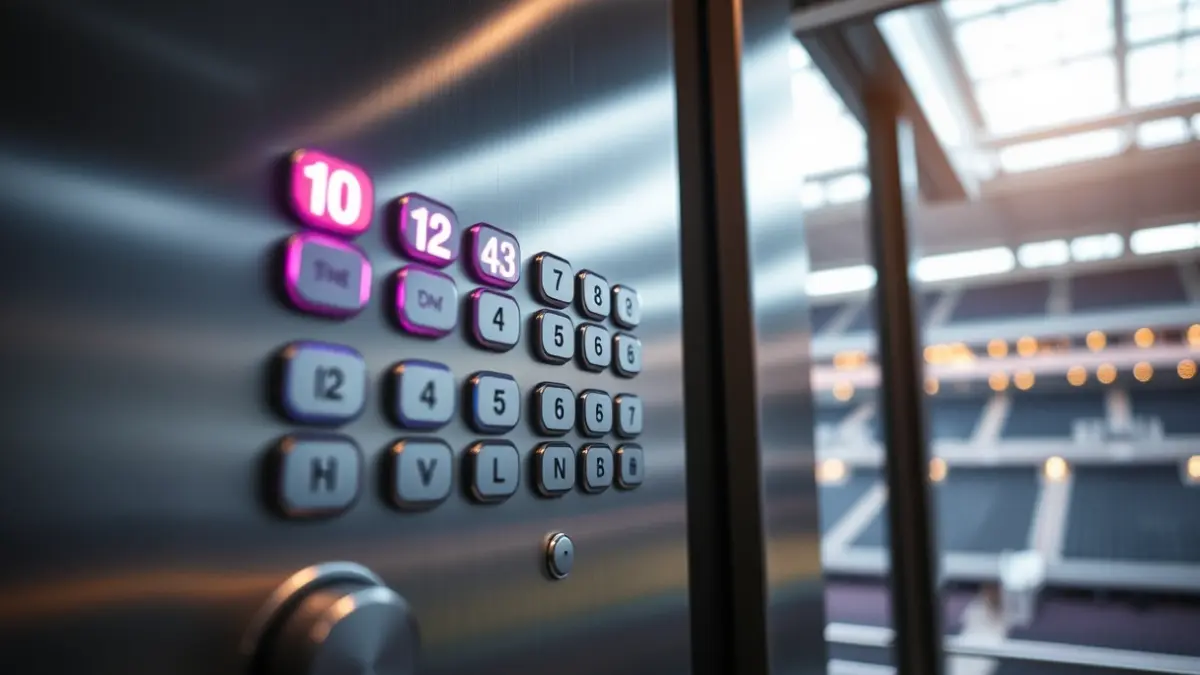 Generic image of a modern elevator control panel.