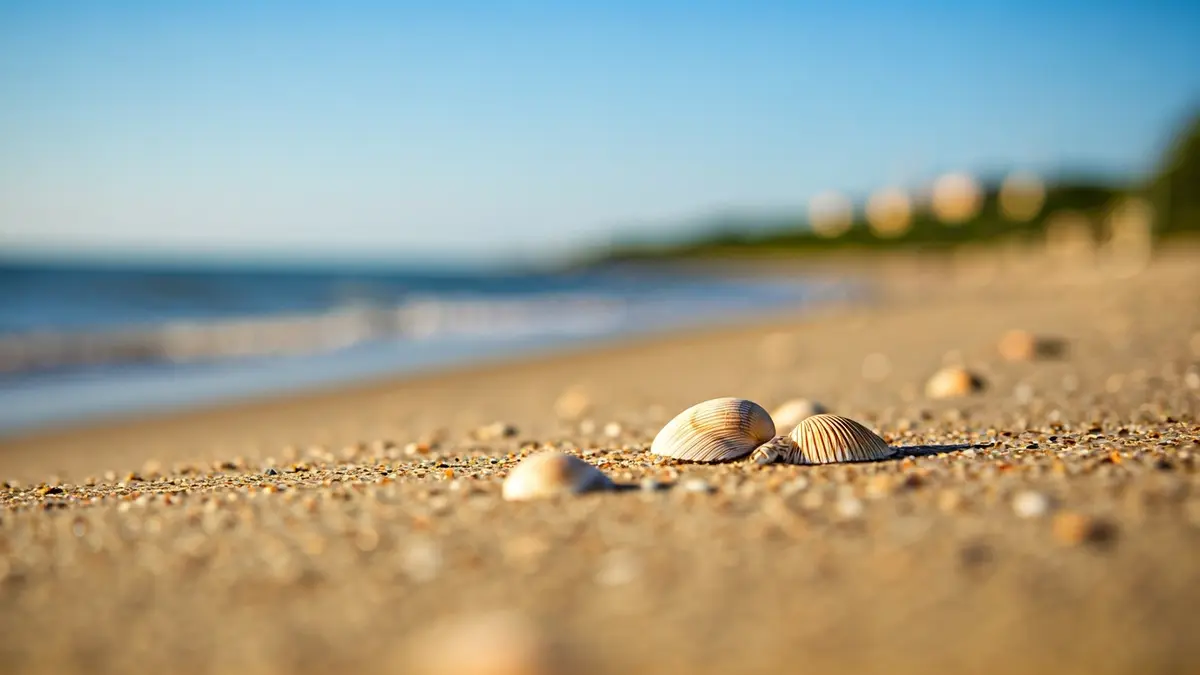 Generic image of a sandy beach with gentle waves and a summer sky, representing coastal preparation.