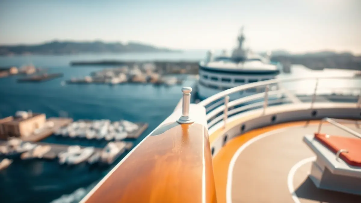 Imatge genèrica d'un vaixell de creuer en un port mediterrani, simbolitzant el creixement del sector.