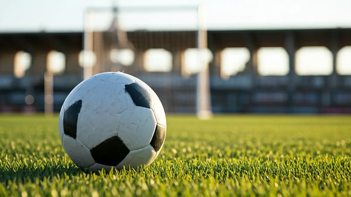 Imatge genèrica d'una pilota de futbol sobre la gespa d'un camp esportiu.