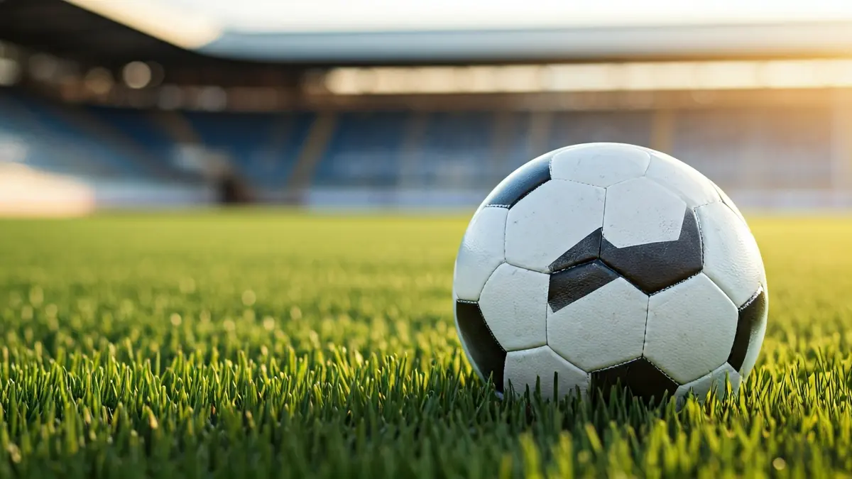 Imagen genérica de un balón de fútbol sobre el césped de un campo deportivo.